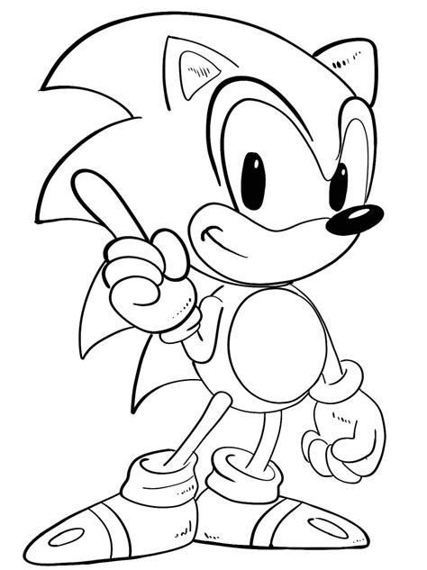 dibujo para colorear sonic